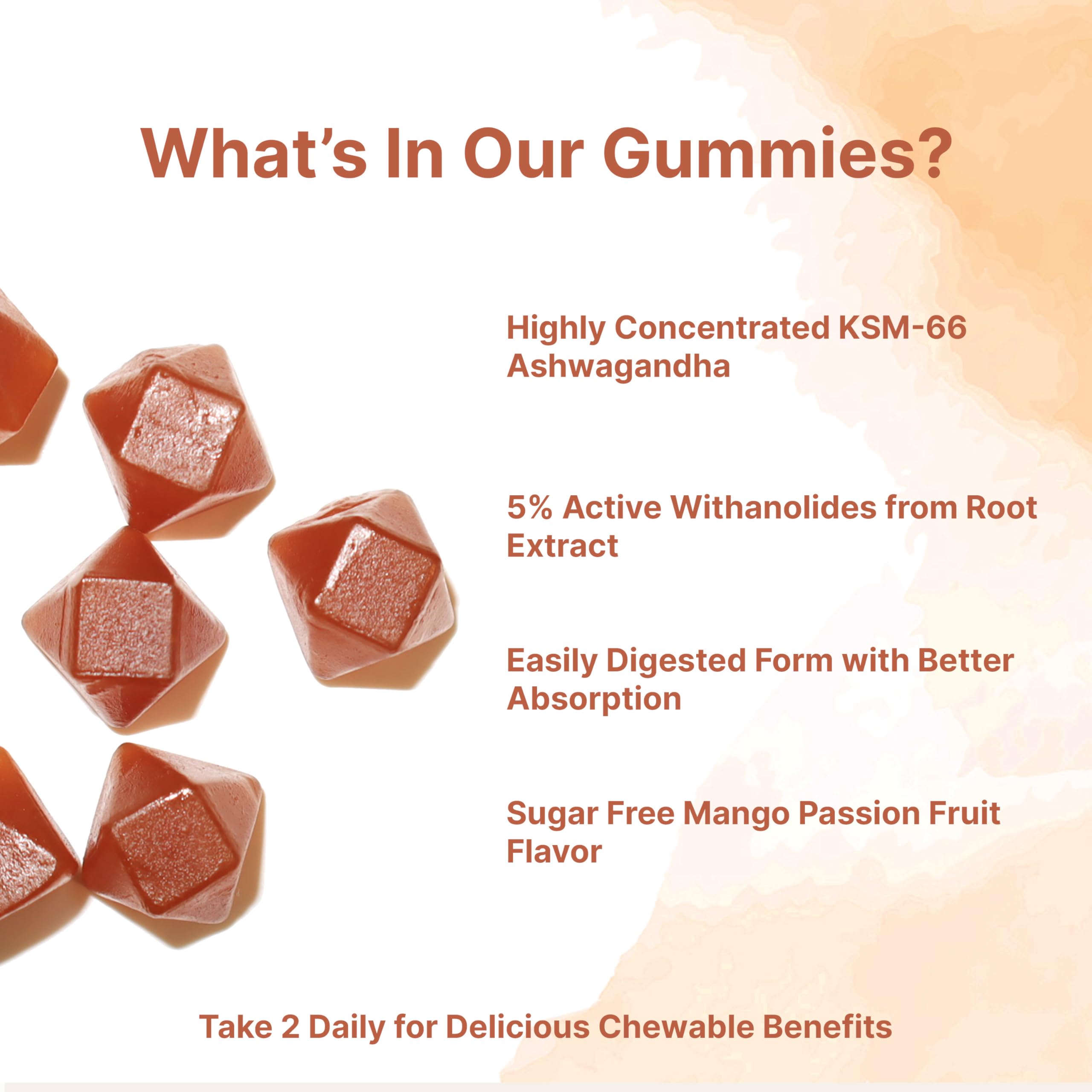 Bottle showing 120 gummies and 300 mg per serving label