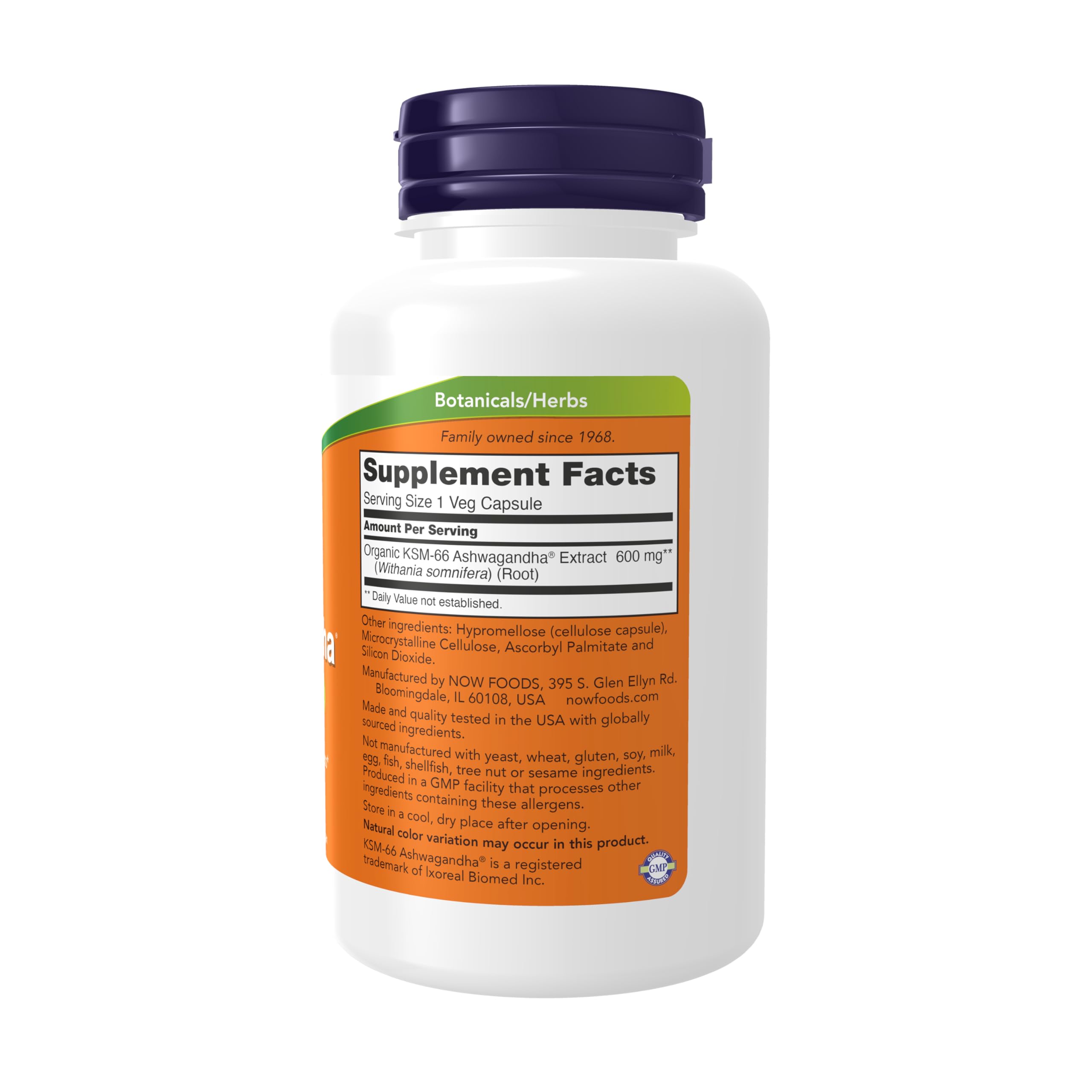 KSM-66 Ashwagandha stress support 600 mg per capsule