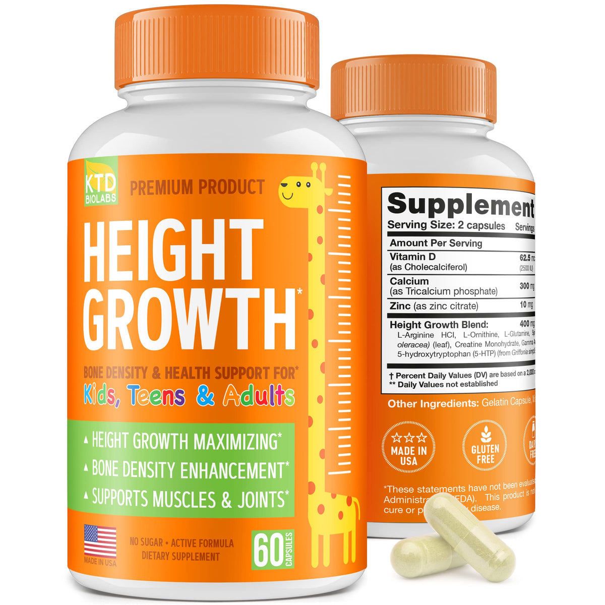 KTD BIOLABS Height Growth Maximizer bottle