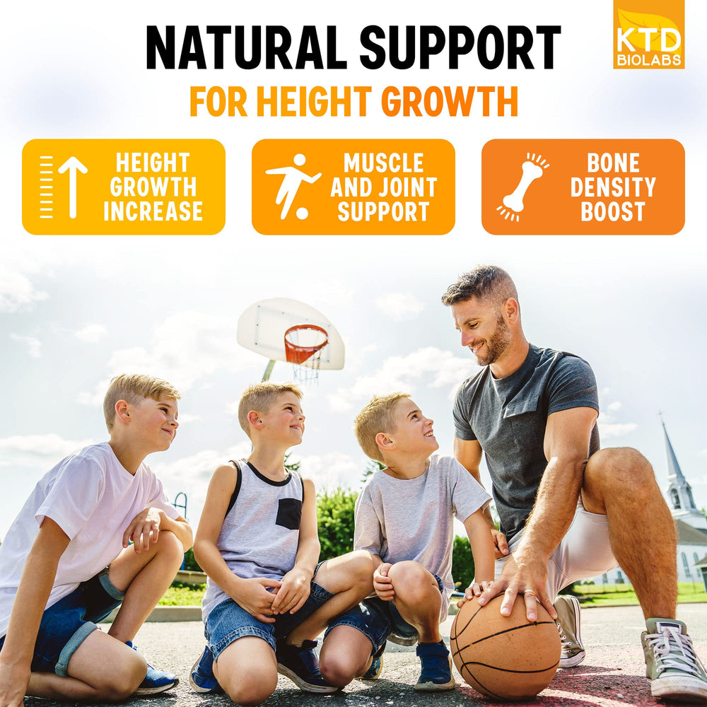 KTD BIOLABS height growth pills bottle with label