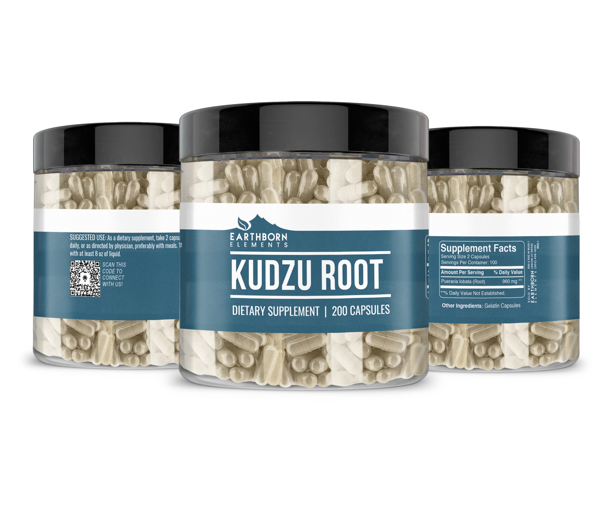 Close-up of Kudzu Root capsules