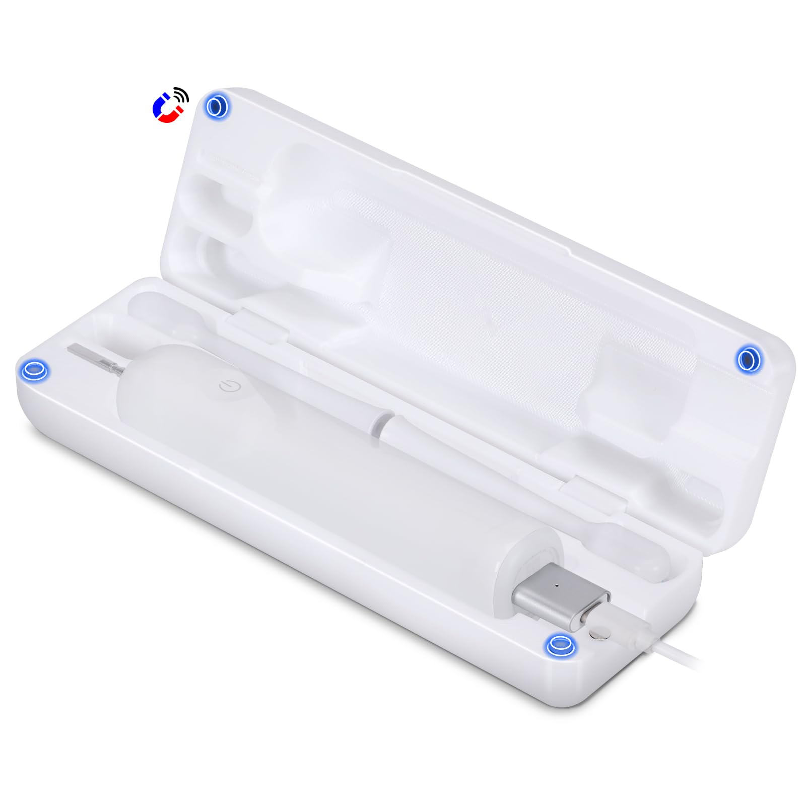 Front view of Kuflant Type-C travel case for Laifen Wave toothbrush