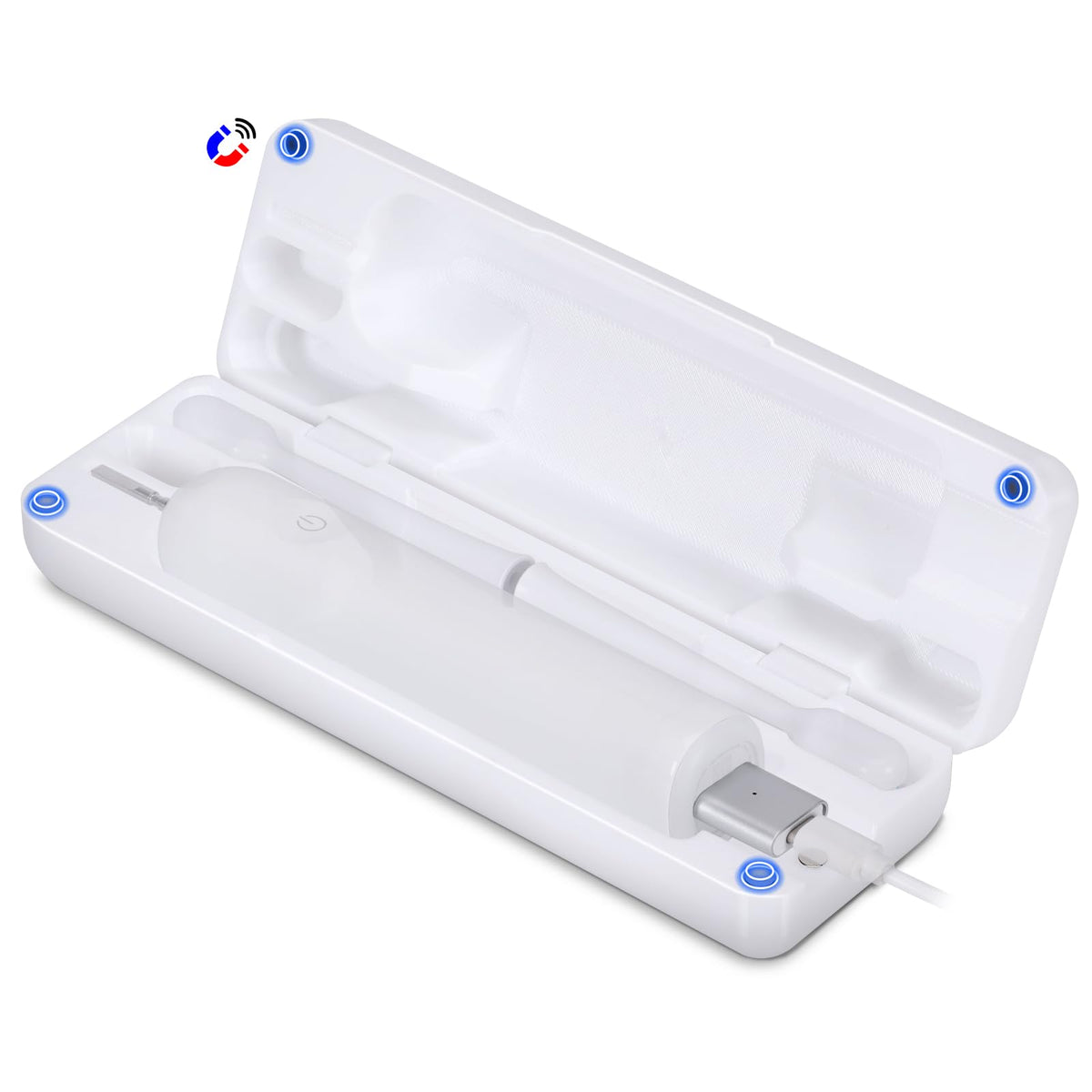 Front view of Kuflant Type-C travel case for Laifen Wave toothbrush