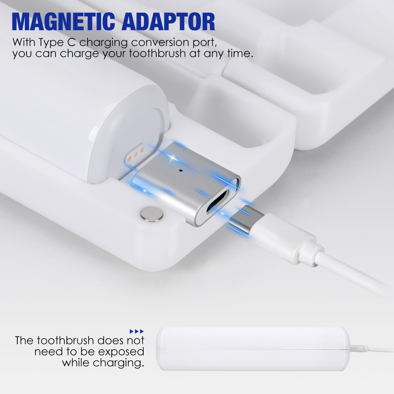 Case with built-in magnetic closure and Type-C charging port