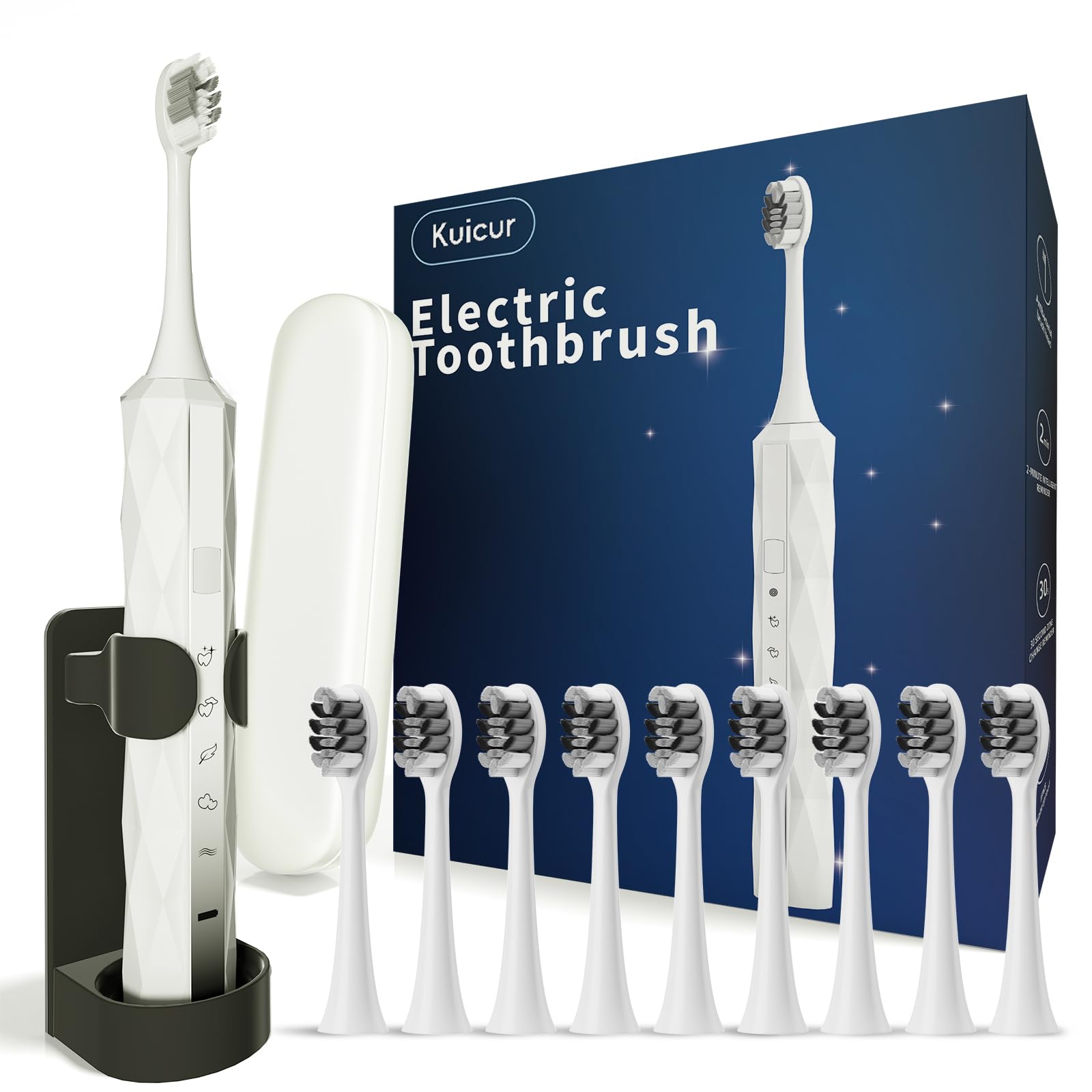 Kuicur Diamond Style Electric Toothbrush front view
