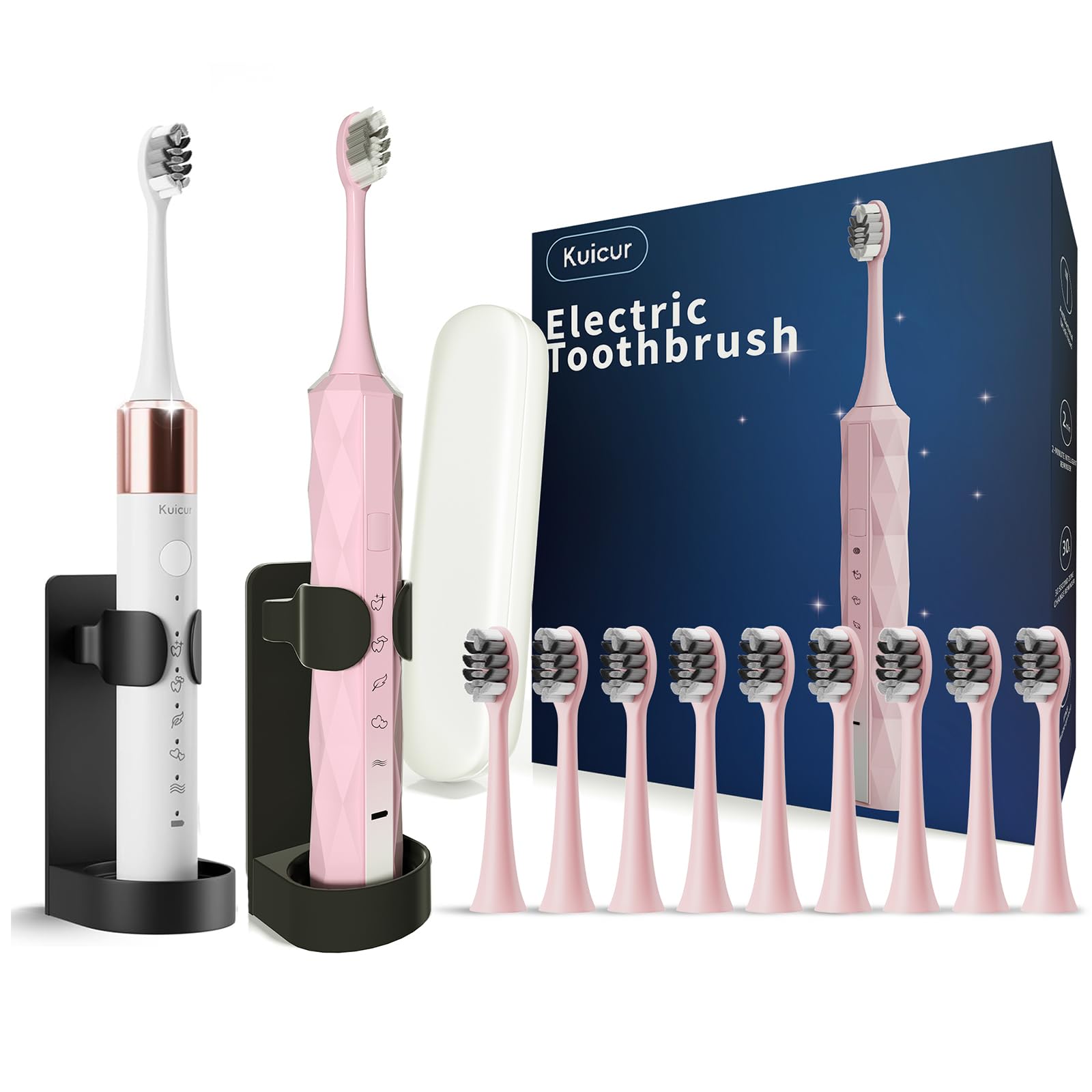 Kuicur Diamond Style electric toothbrush front view