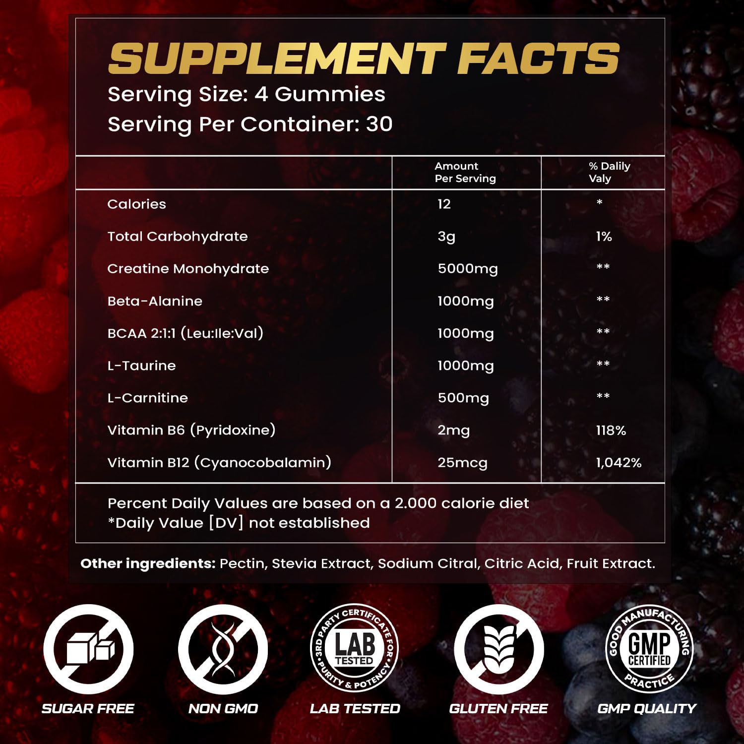 Usage and serving directions for Kukaly Creatine Gummies