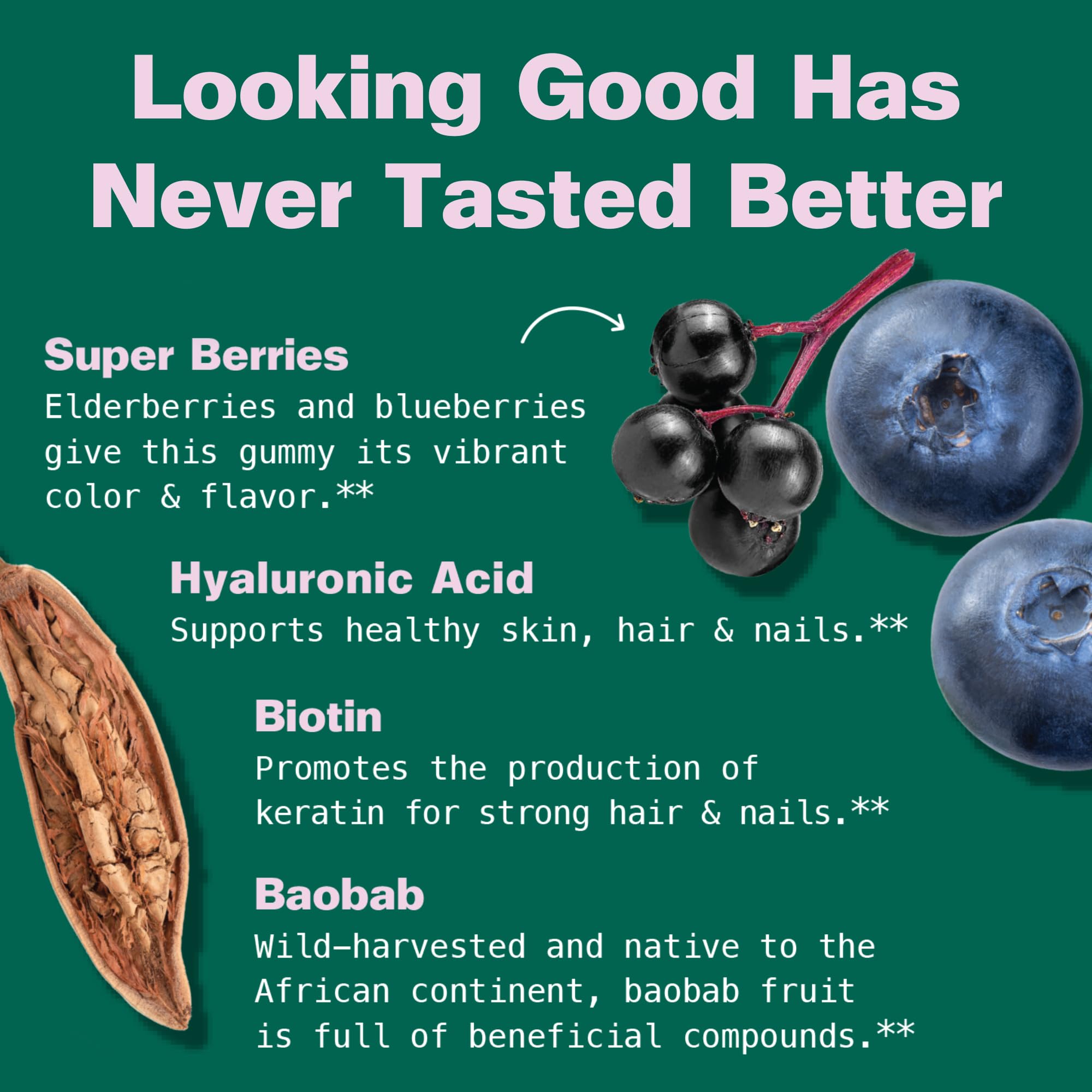 Close-up of Green Apple flavor gummies