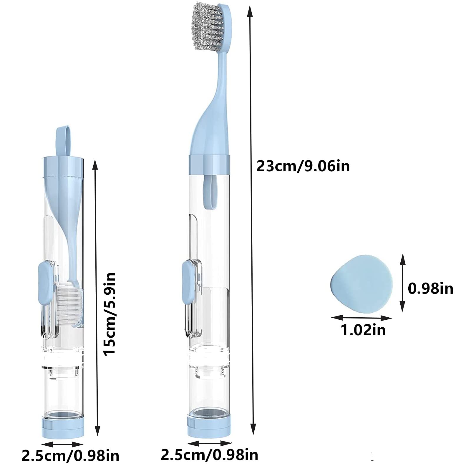 Foldable travel toothbrush design for easy packing