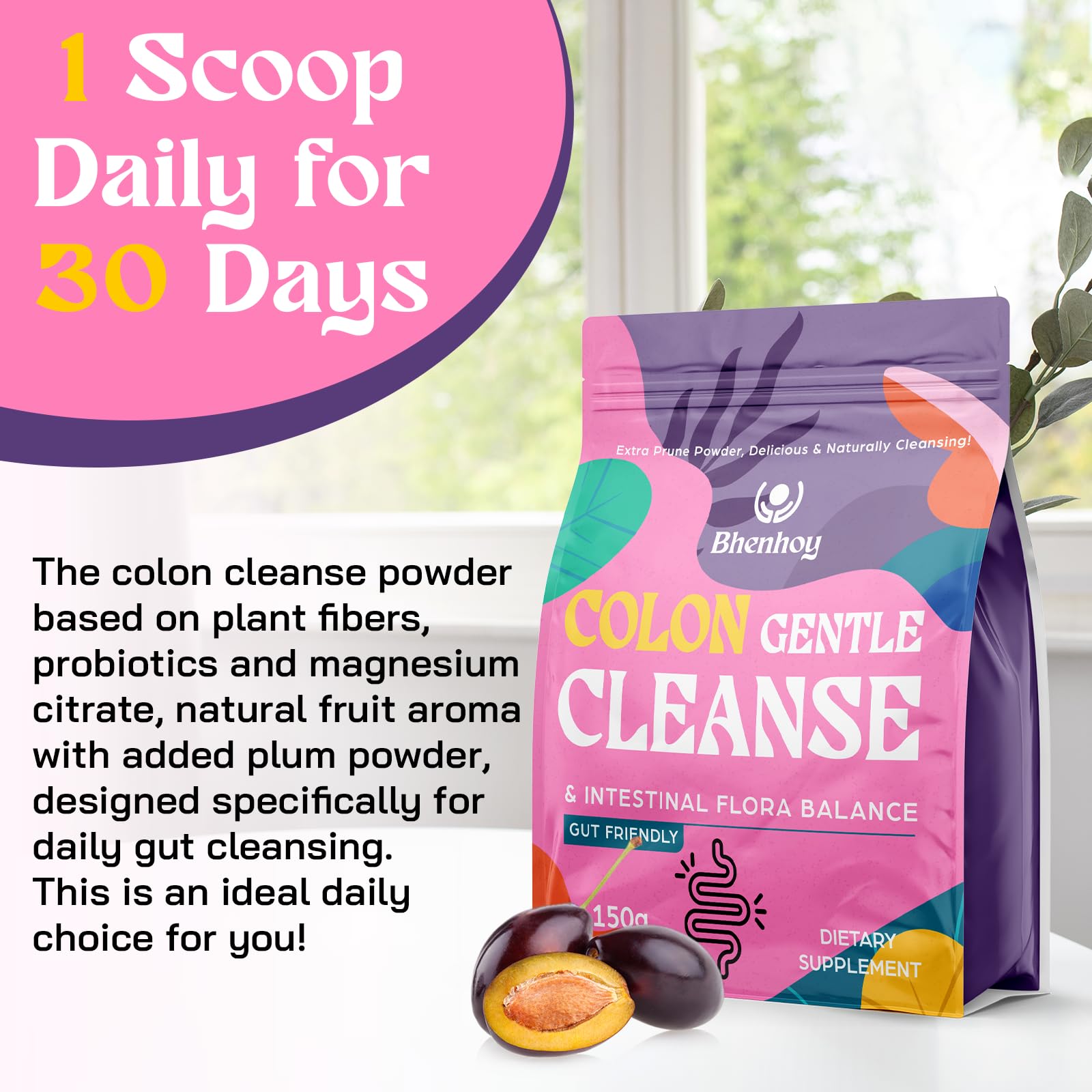 Kusofft Colon Gentle Cleanse usage steps suggest a simple daily routine
