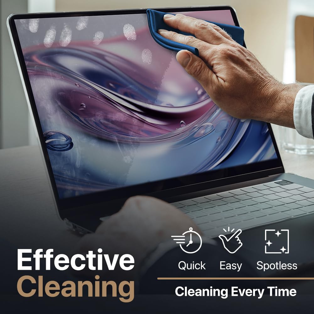 Machine-washable navy blue microfiber cleaning cloths