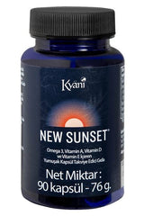 Close-up of Kyani Sunset Omega-3 bottle label
