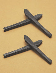 Close-up of black silicone temple sleeve grip
