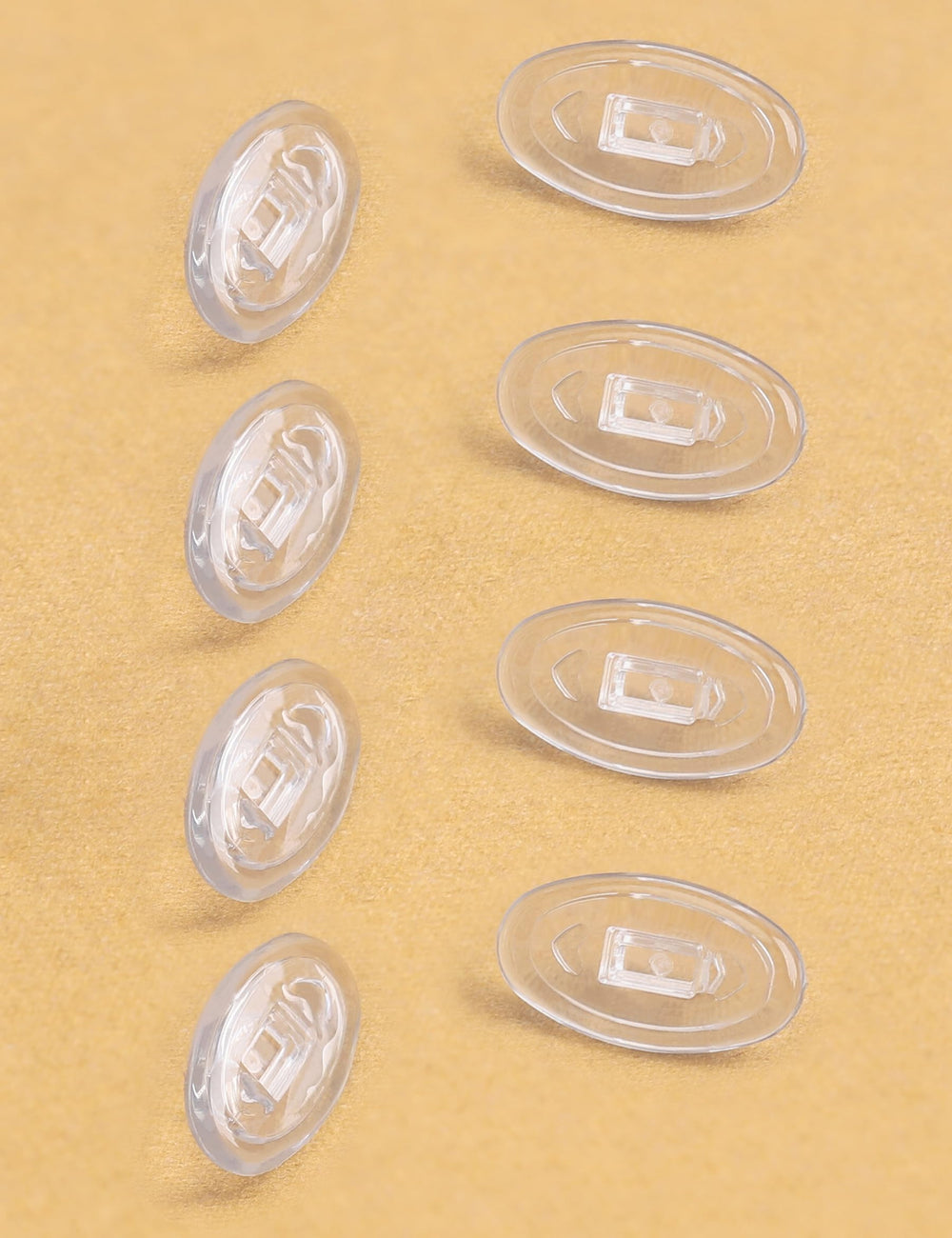 Pack of 4 Kygear silicone nose pieces with compatibility overview