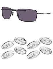Kygear gray silicone nose piece for Oakley Half Wire 2.0 and Whisker sunglasses – front view (set of 4)