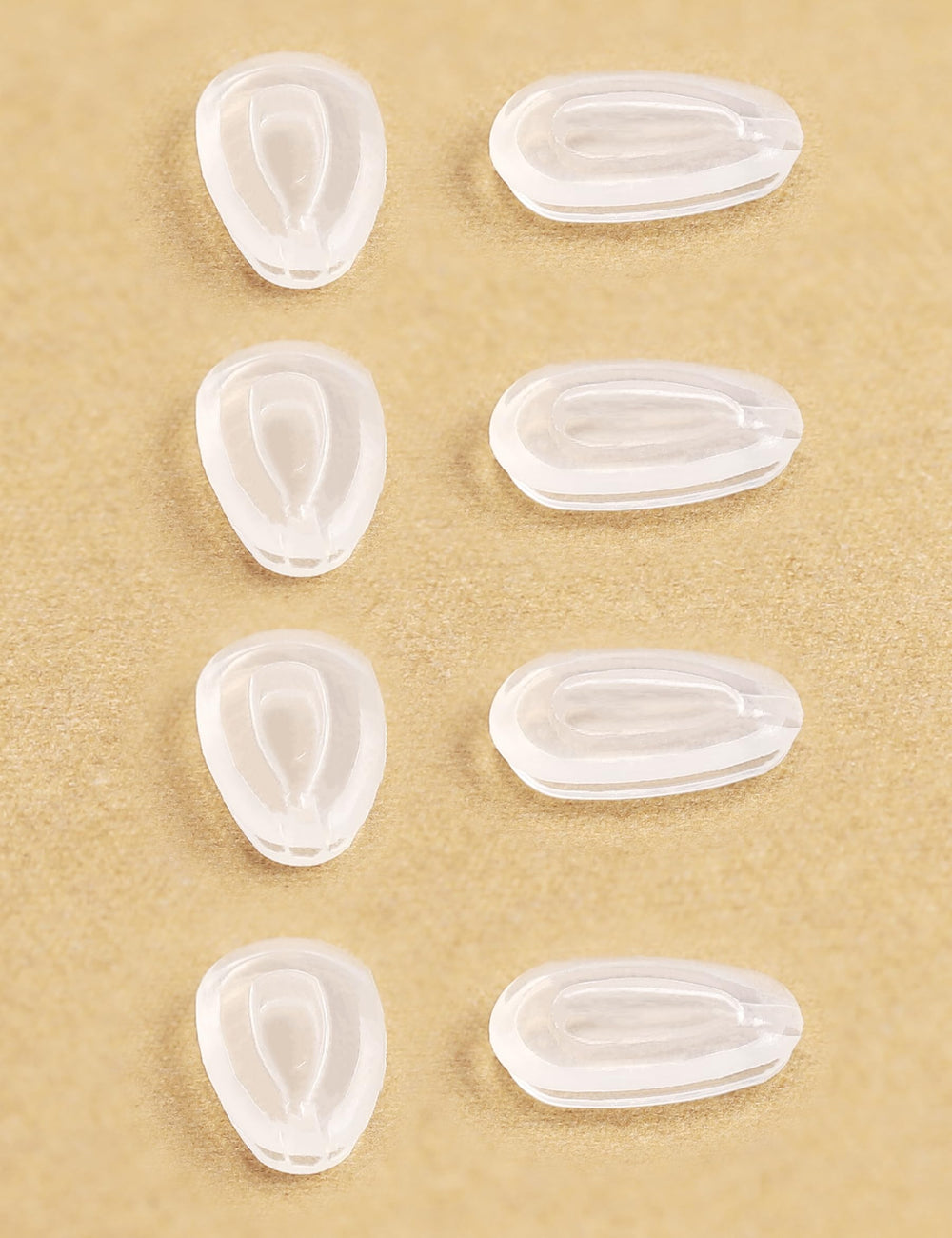 Hypoallergenic soft silicone nose pad on eyewear