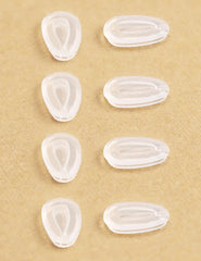 Hypoallergenic soft silicone nose pad on eyewear