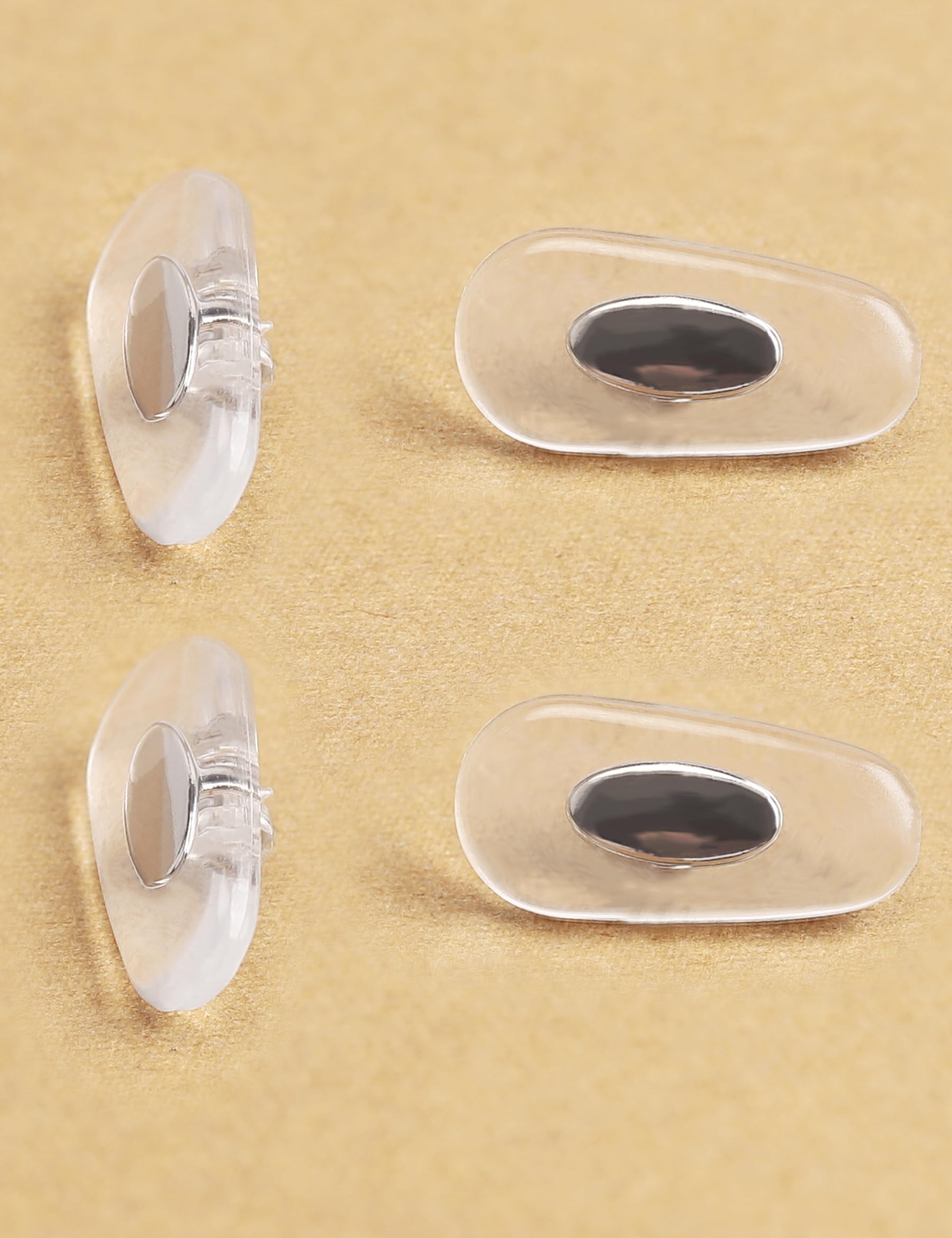 Easy slip-on installation of silicone nose piece on eyewear nose bridge
