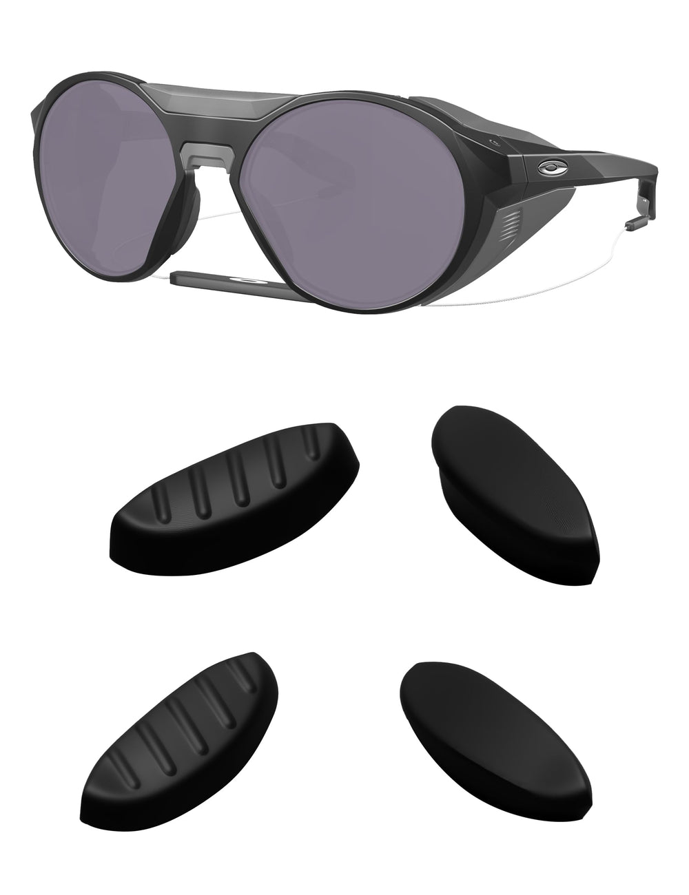 Kygear black silicone replacement nose piece for Oakley Clifden OO9440, Forager OO9421, and Plazma OO9019