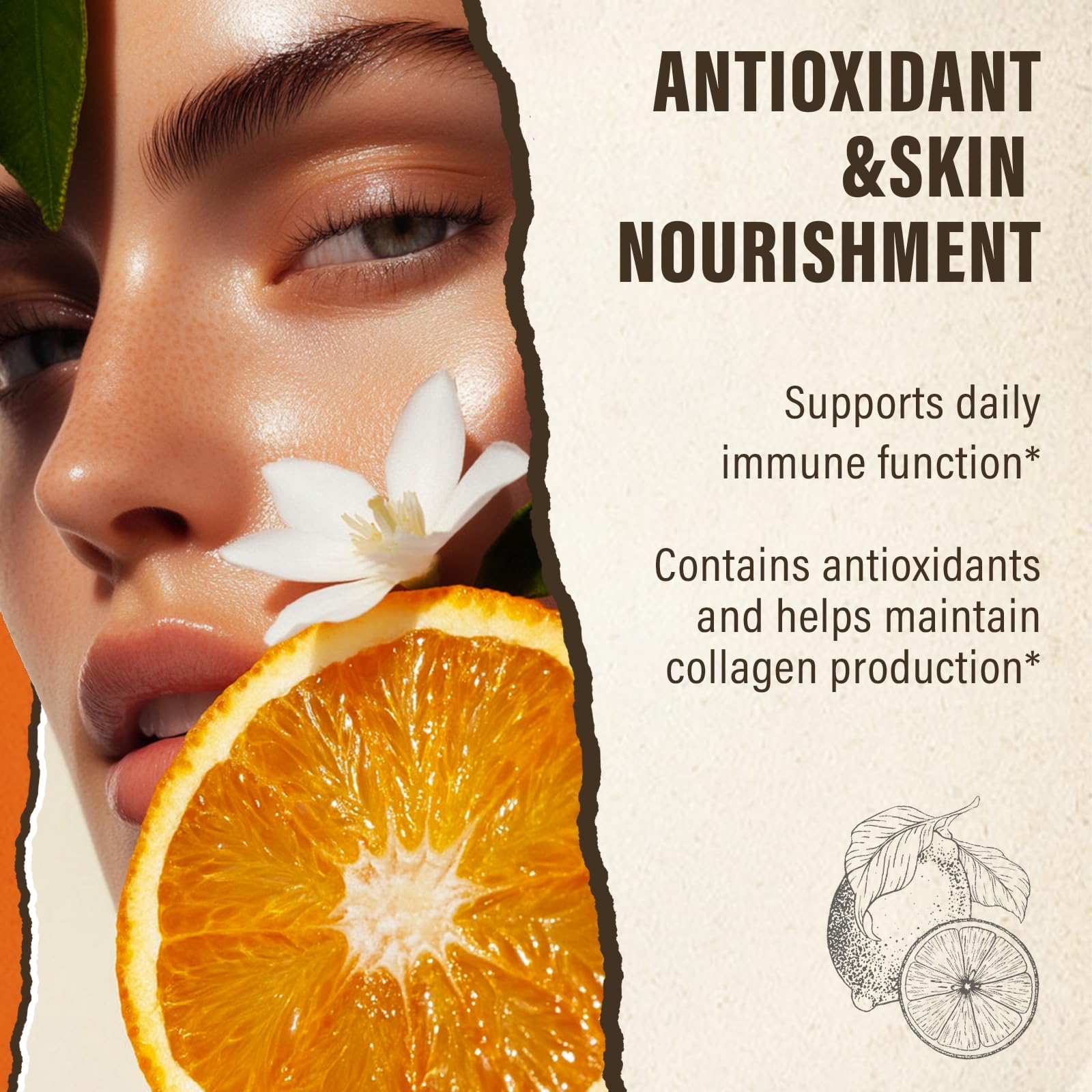 Gluten-free and vegan-friendly Vitamin C supplement