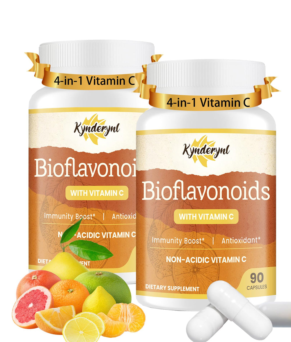 Kynderynl Vitamin C supplement bottle with 180 capsules