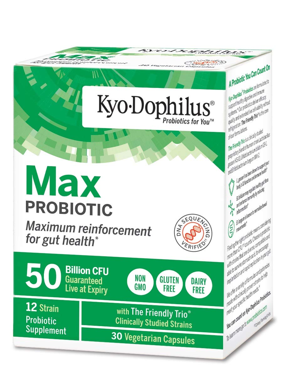 Label highlighting 50 billion CFU across 12 beneficial bacteria