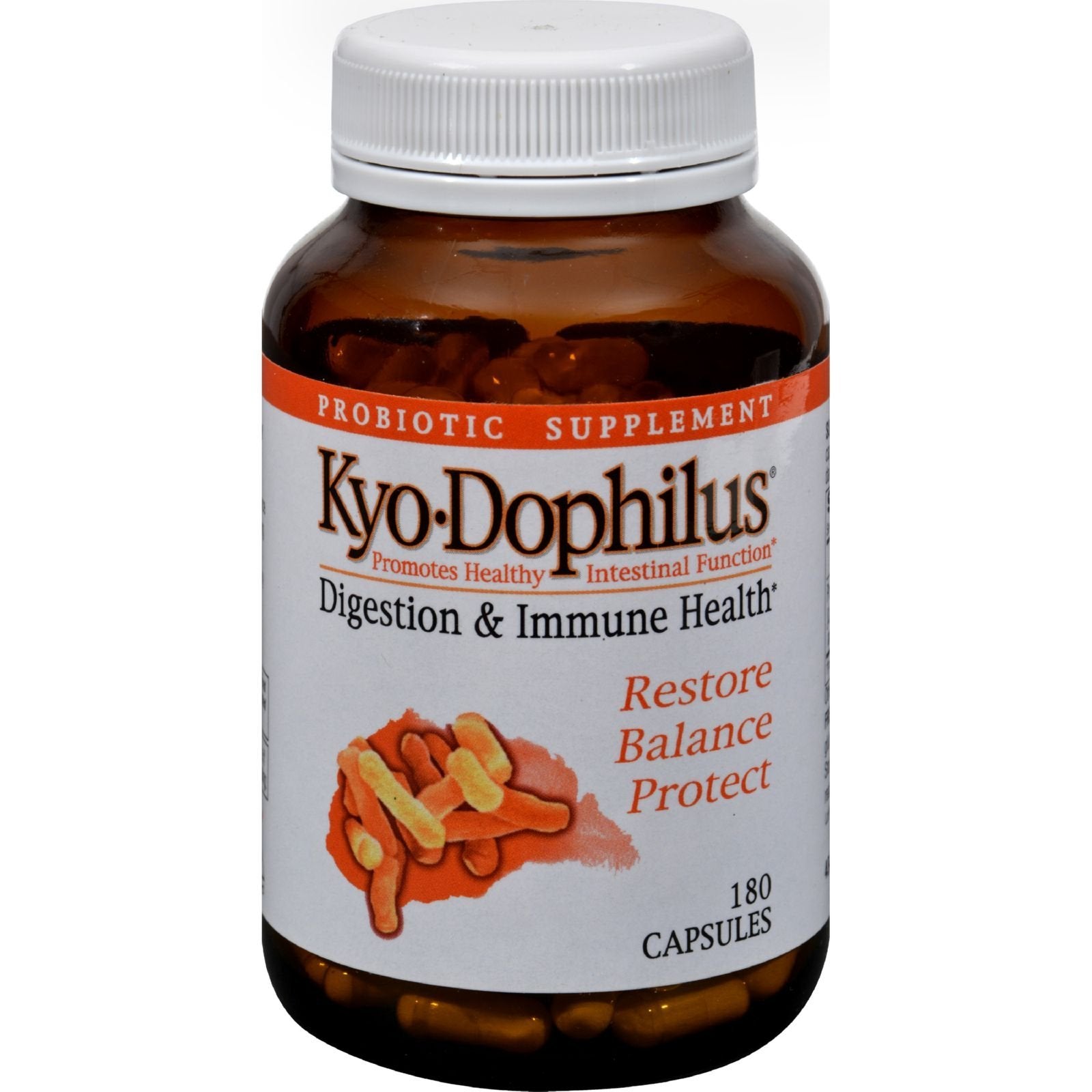 KYO-DOPHILUS bottle – nutrition label close-up