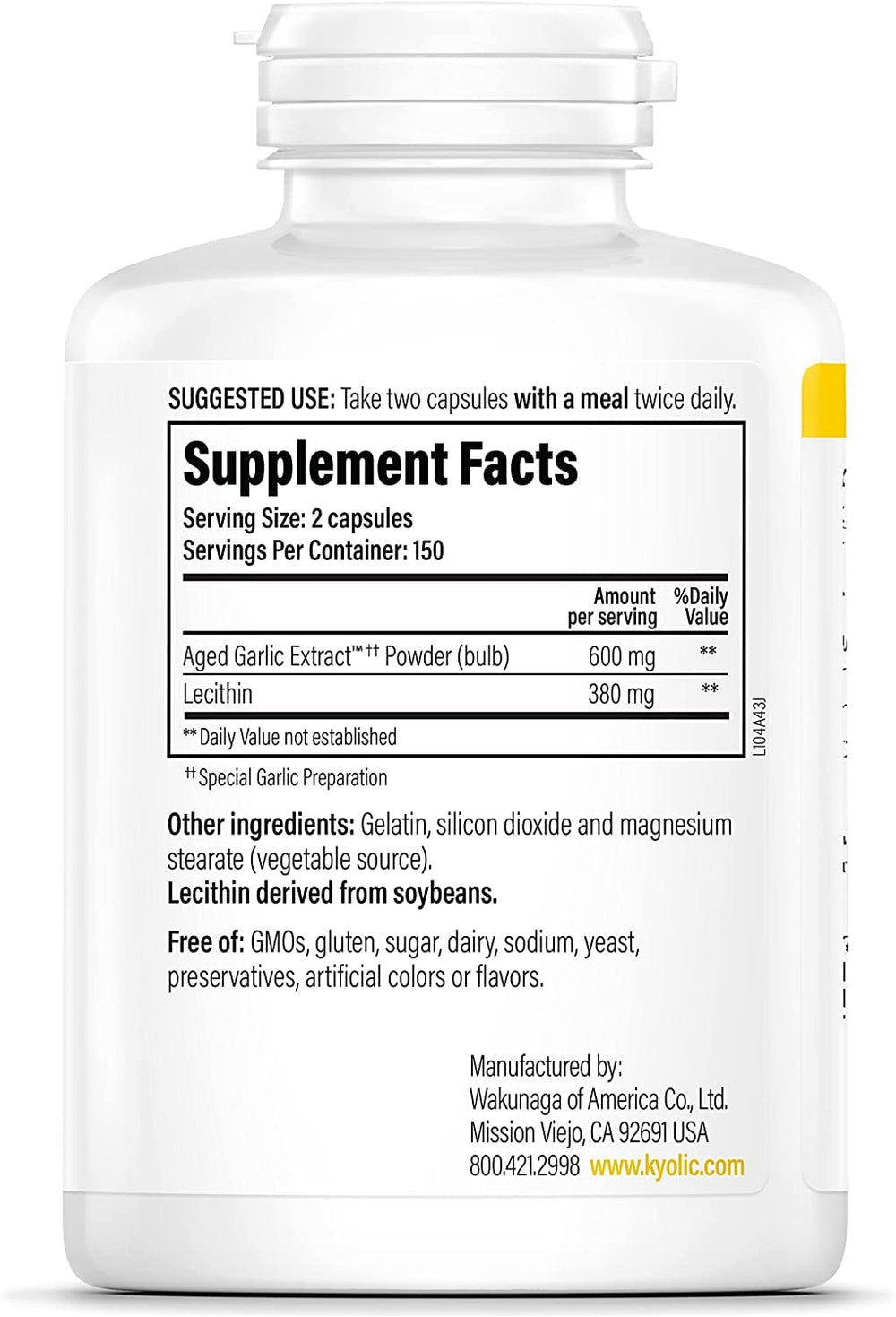 Aged Garlic Extract 300 mg per capsule detail