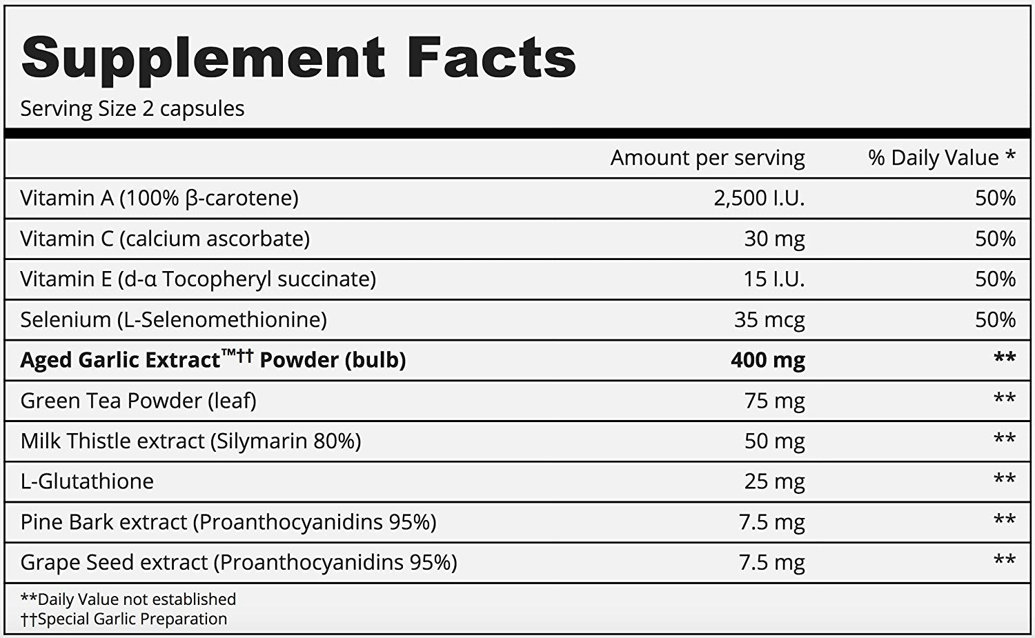 Kyolic packaging variation for Aged Garlic Extract Formula 105