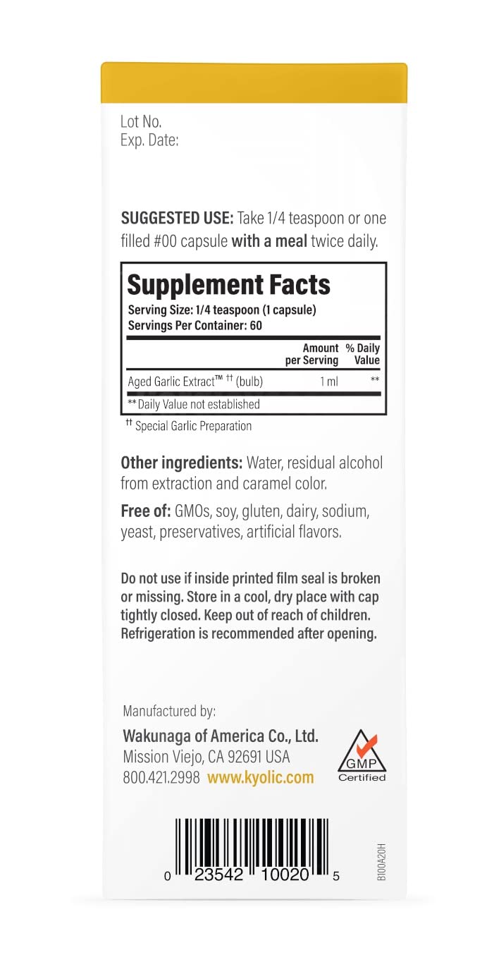 Kyolic product packaging and label