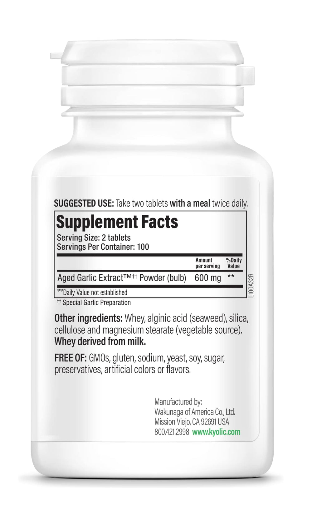 Kyolic Aged Garlic Extract Formula 100 Original Cardiovascular packaging