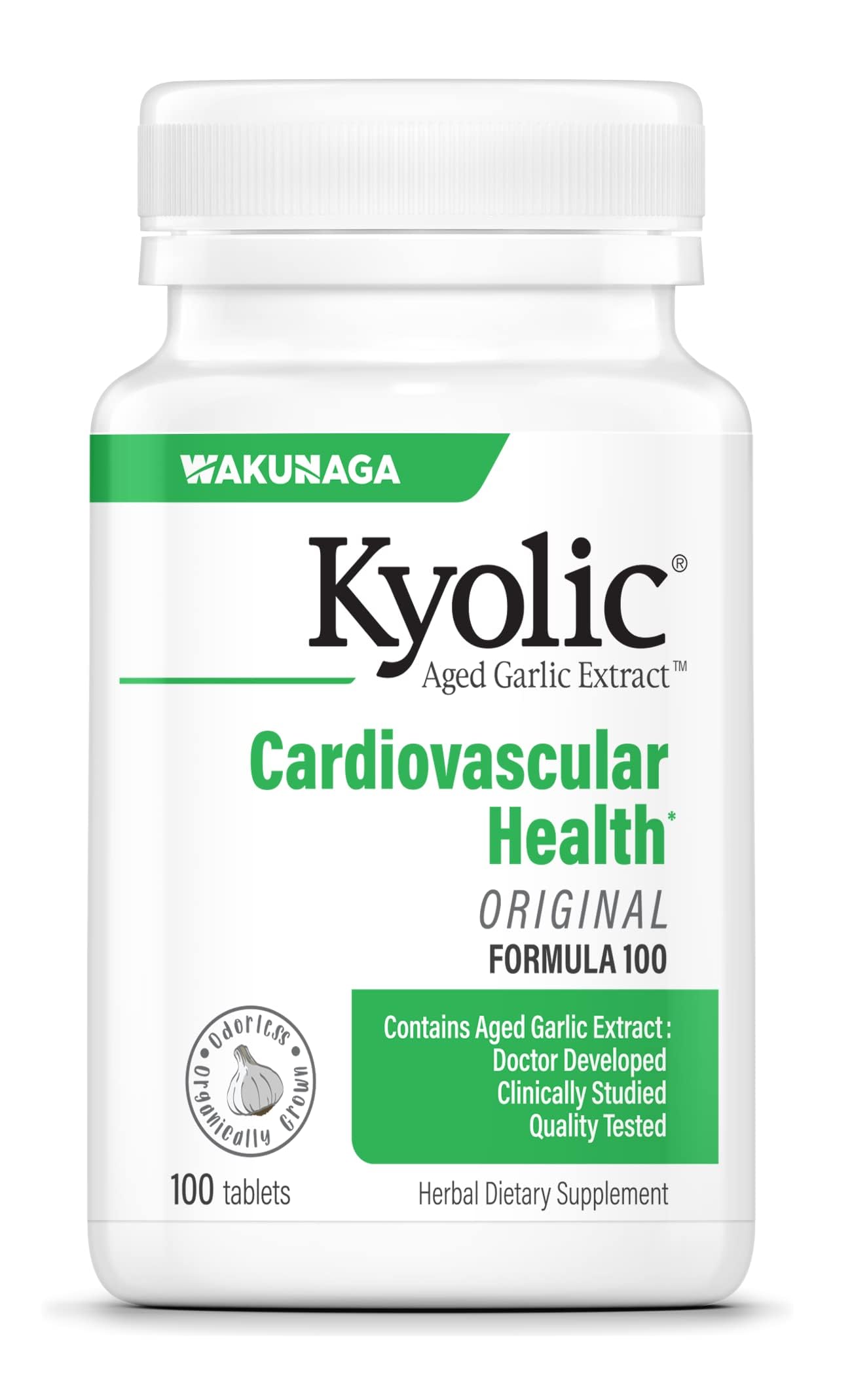 Kyolic Aged Garlic Extract Formula 100 bottle front view