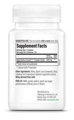 Close-up of Kyolic Formula 100 bottle label