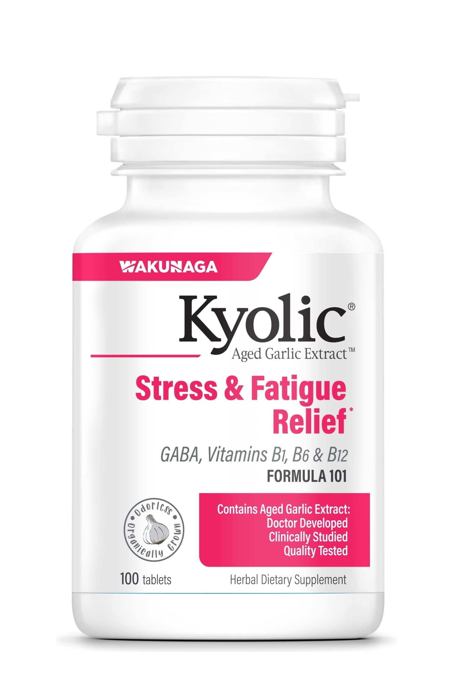 Kyolic Aged Garlic Extract Formula 101 bottle with label