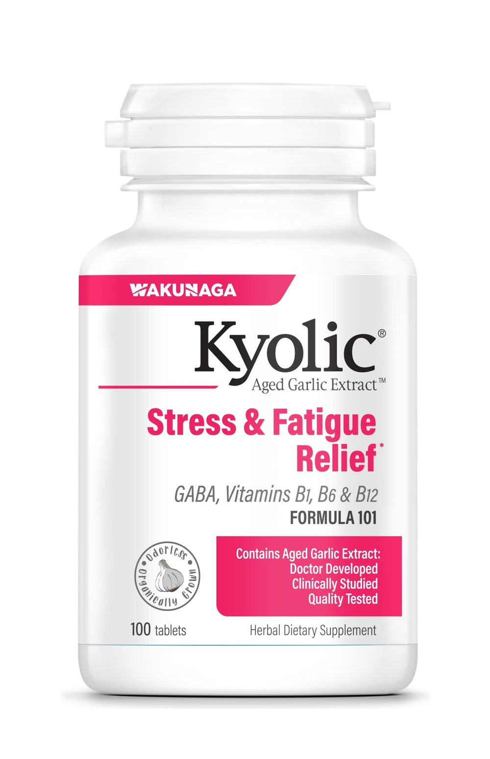 Kyolic Aged Garlic Extract Formula 101 bottle with label