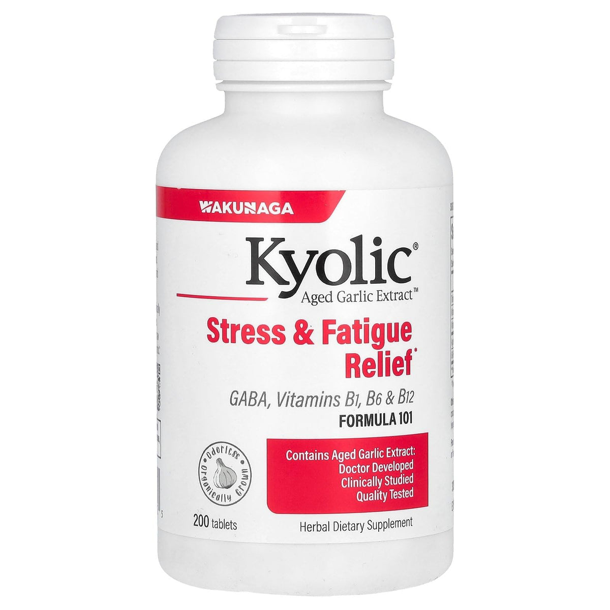 Kyolic Aged Garlic Extract Formula 101 bottle with 200 tablets
