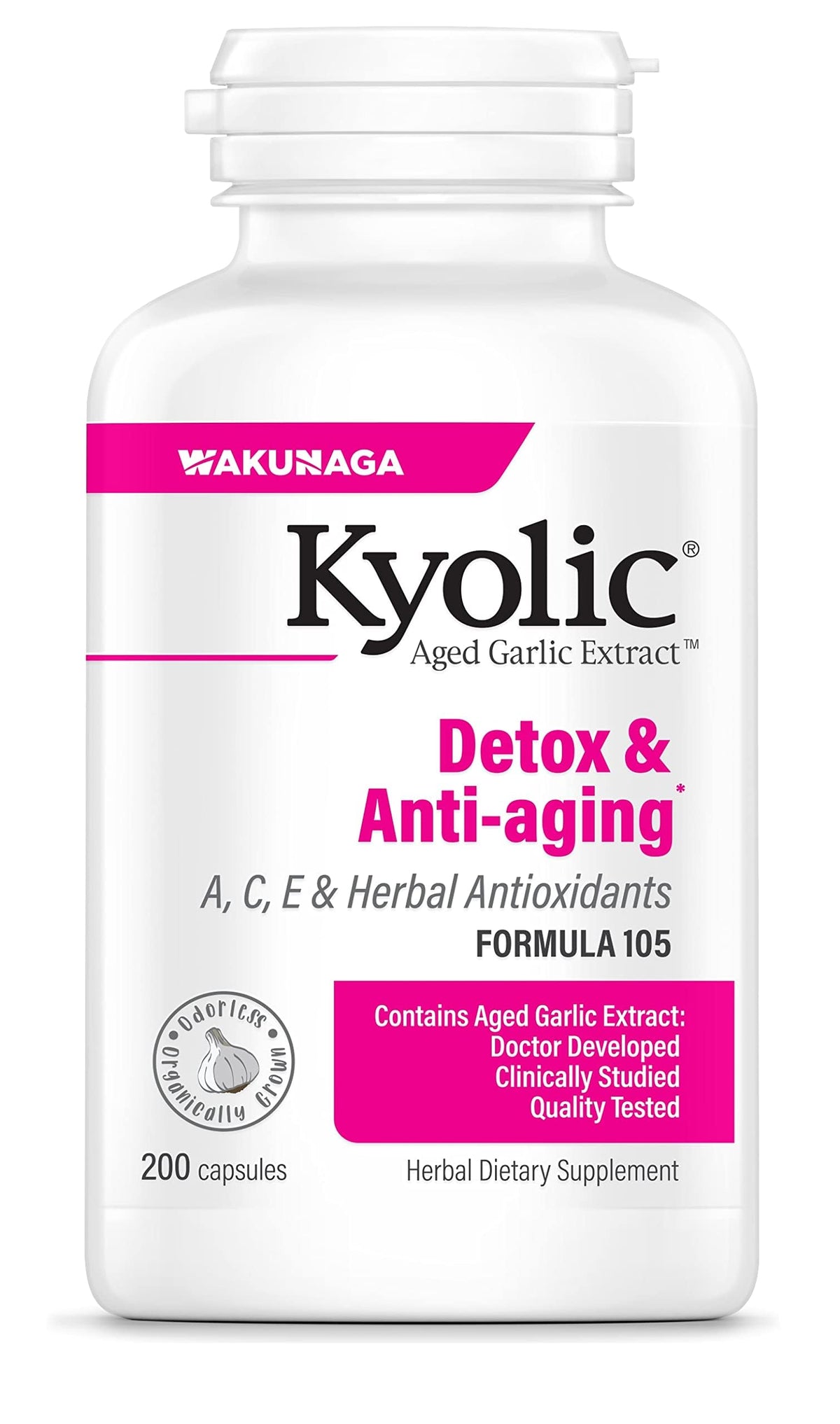 Kyolic Aged Garlic Extract Formula 105 bottle