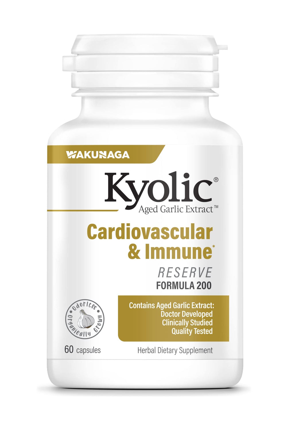Kyolic Aged Garlic Extract Formula 200 supporting cardiovascular health