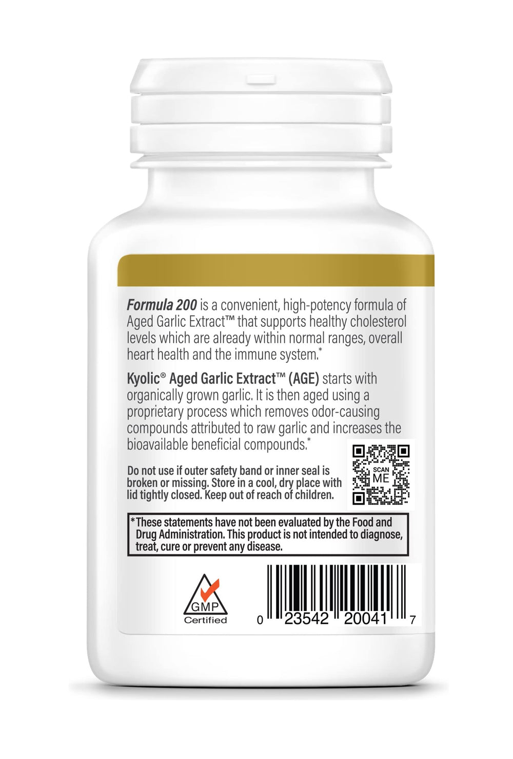 Kyolic Aged Garlic Extract Formula 200 cardio support capsules