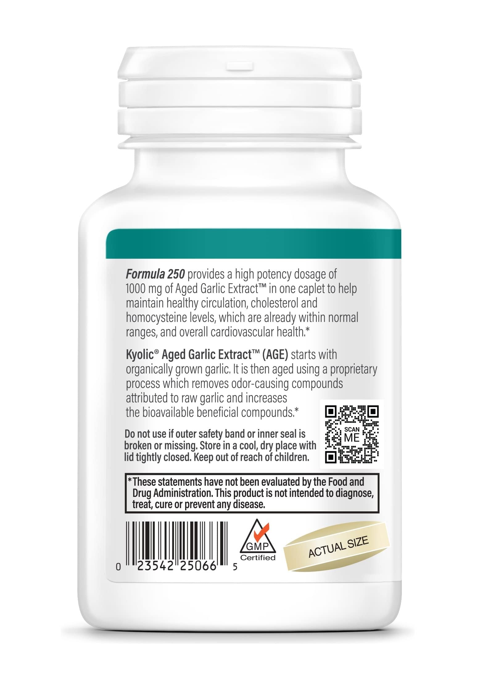 Odorless aging process of Kyolic garlic extract