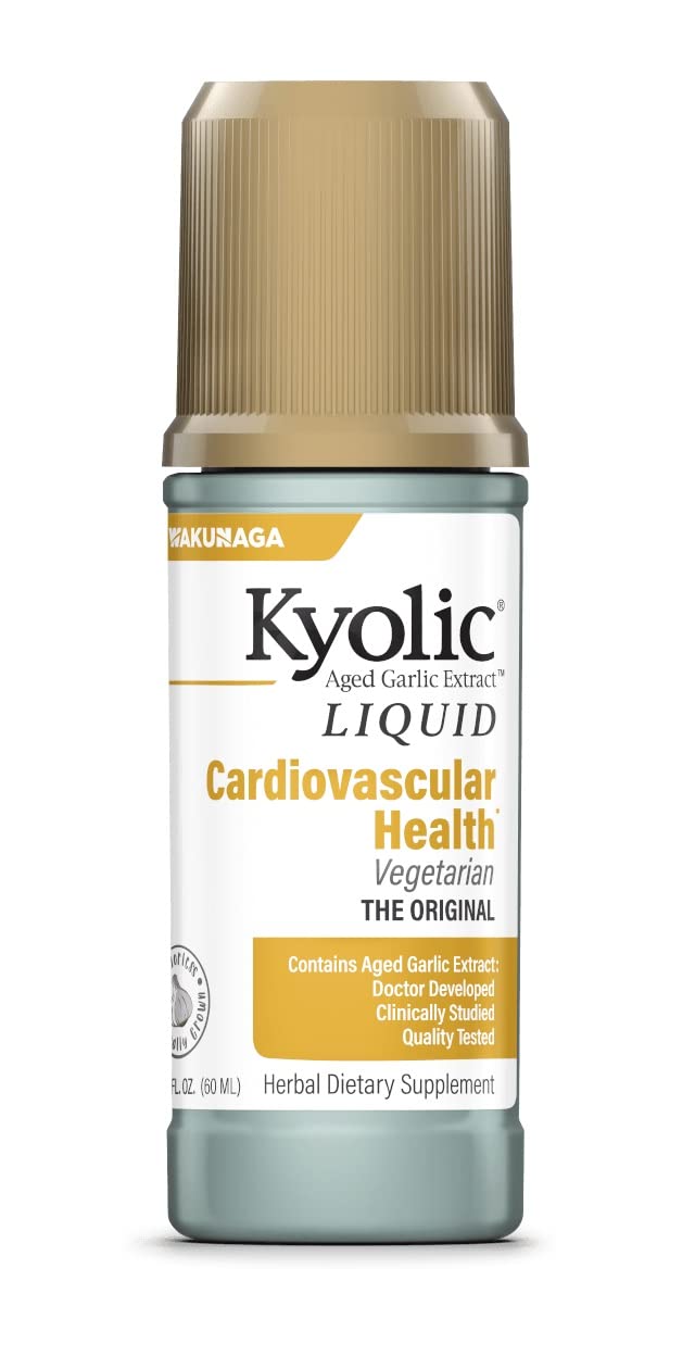 Kyolic Aged Garlic Extract Liquid bottle with 60 refillable capsules
