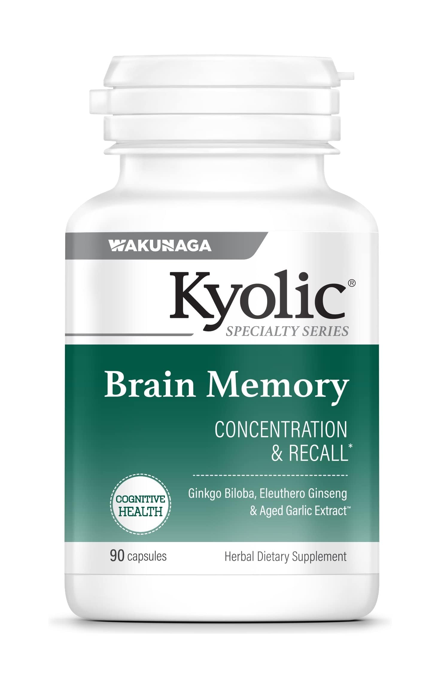 Kyolic Specialty Series Brain Memory bottle label