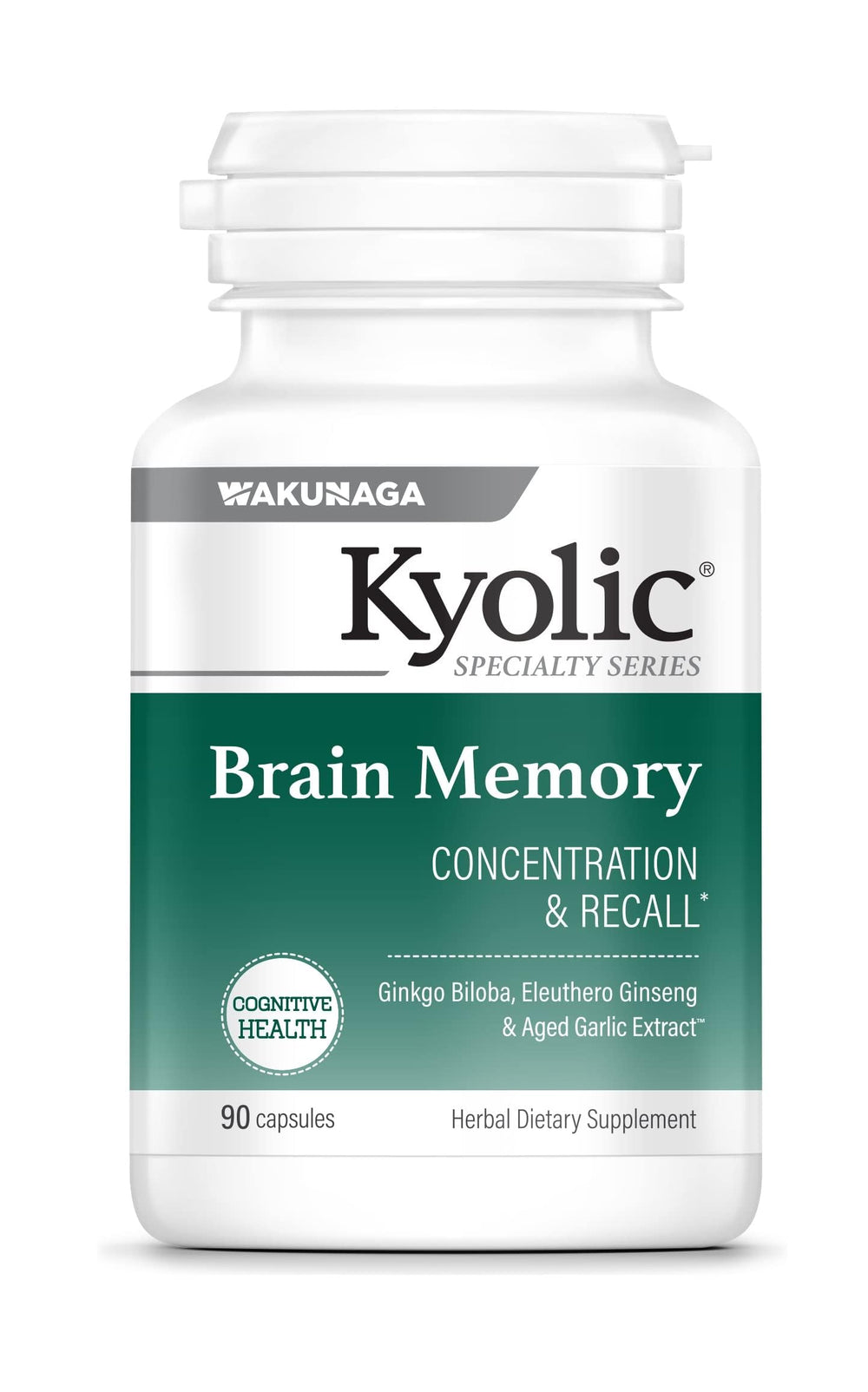 Kyolic Specialty Series Brain Memory bottle label