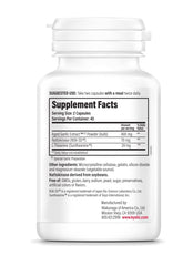 Back label details of Kyolic Formula 109 bottle