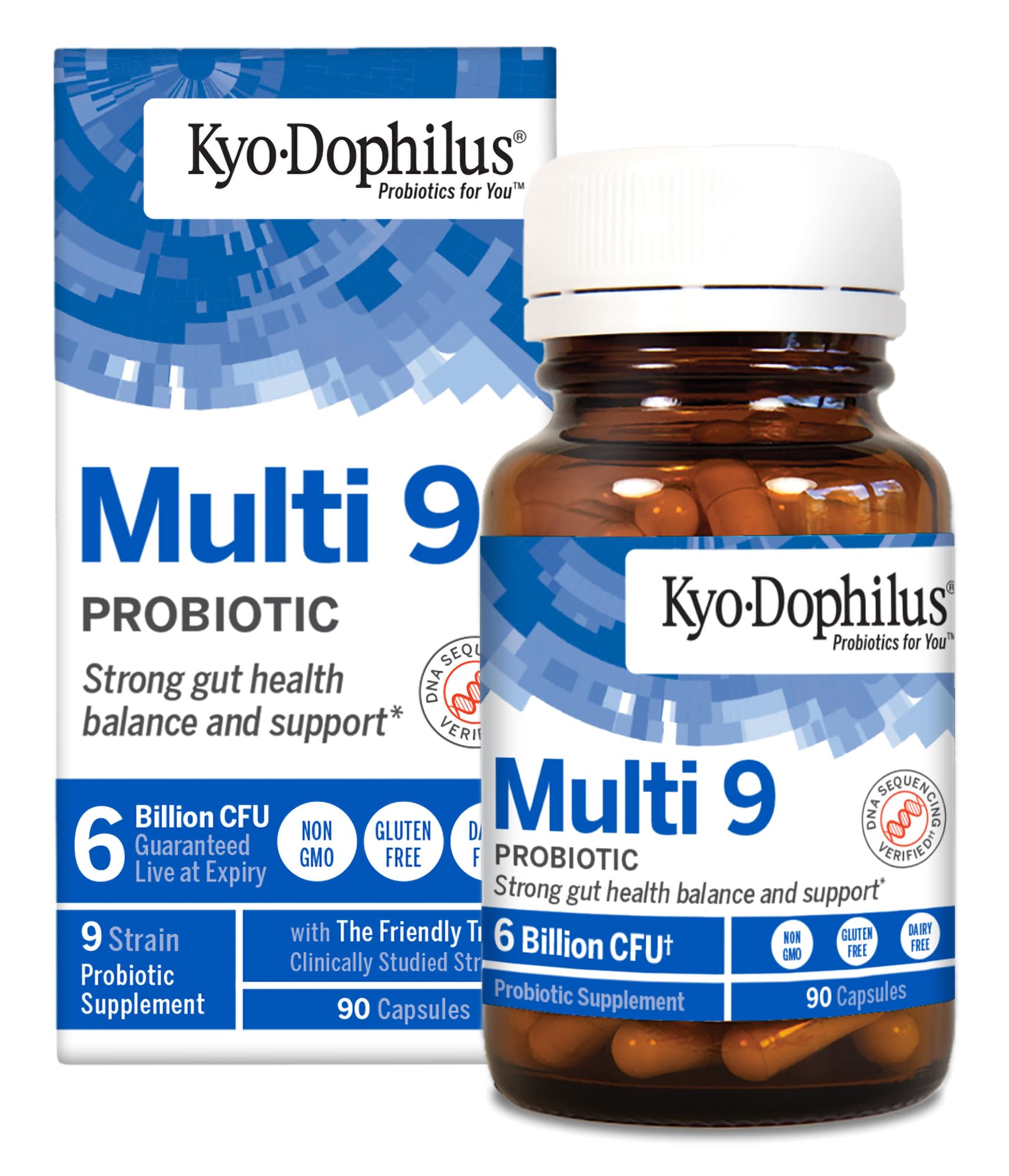 Kyolic Kyo-Dophilus Multi 9 probiotic bottle front