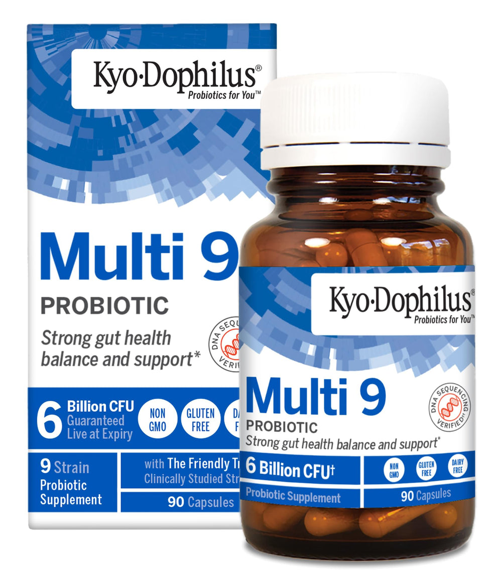 Kyolic Kyo-Dophilus Multi 9 probiotic bottle front