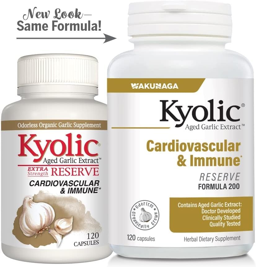 Nutritional label and product details for Kyolic Reserve 0.35 lb
