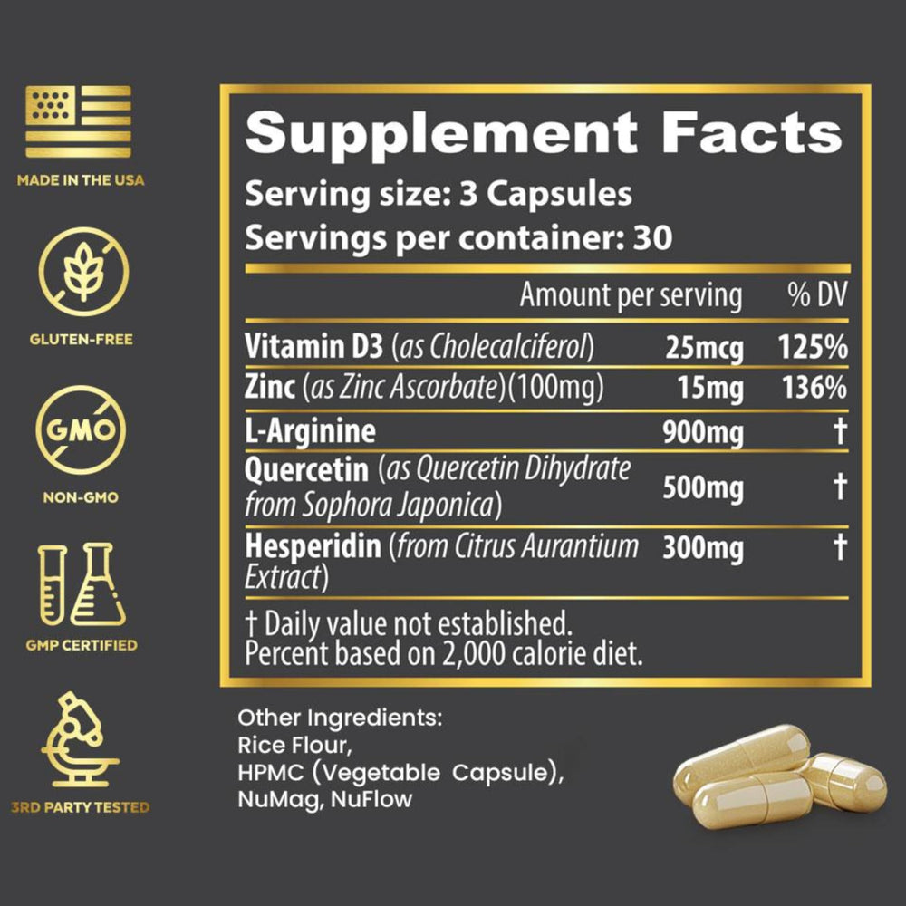 L-Arginine and Hesperidin energy support ingredients