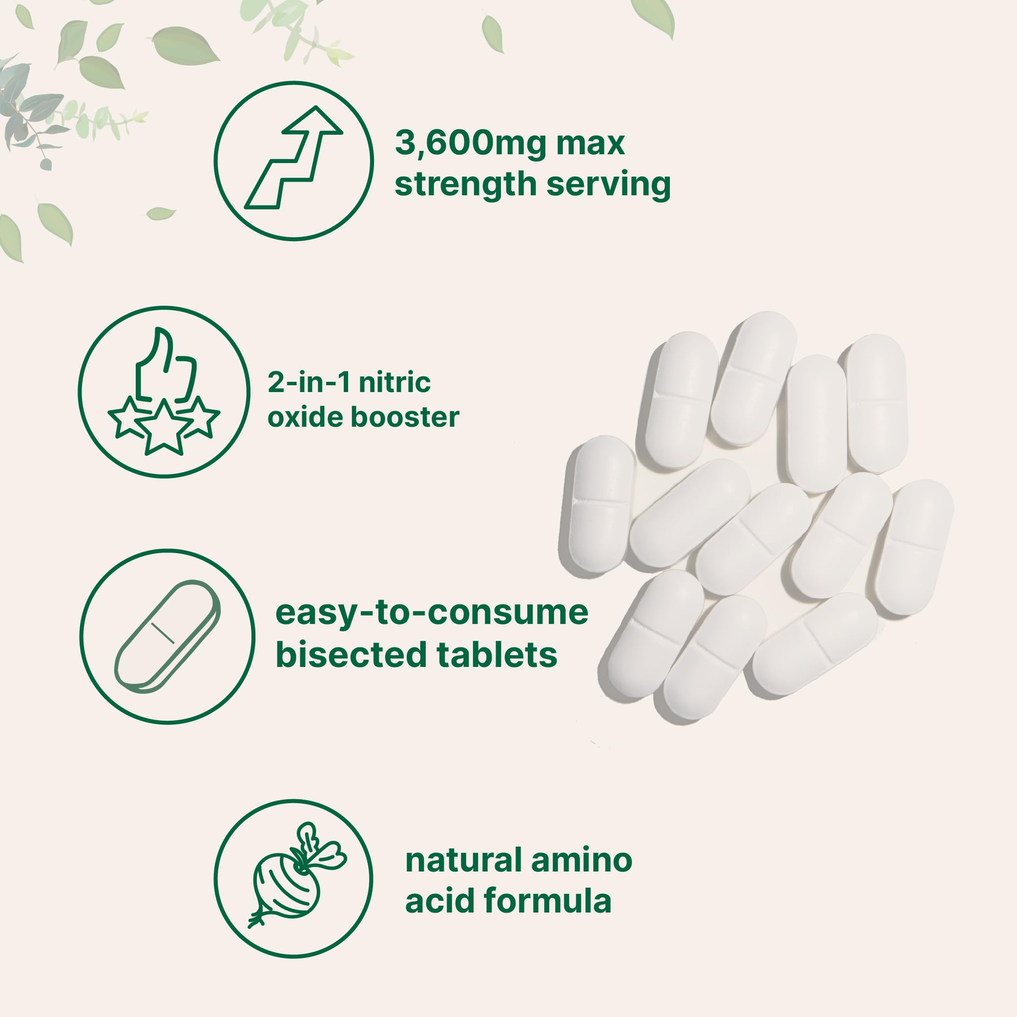 Graphic of L-Arginine and L-Citrulline ingredients
