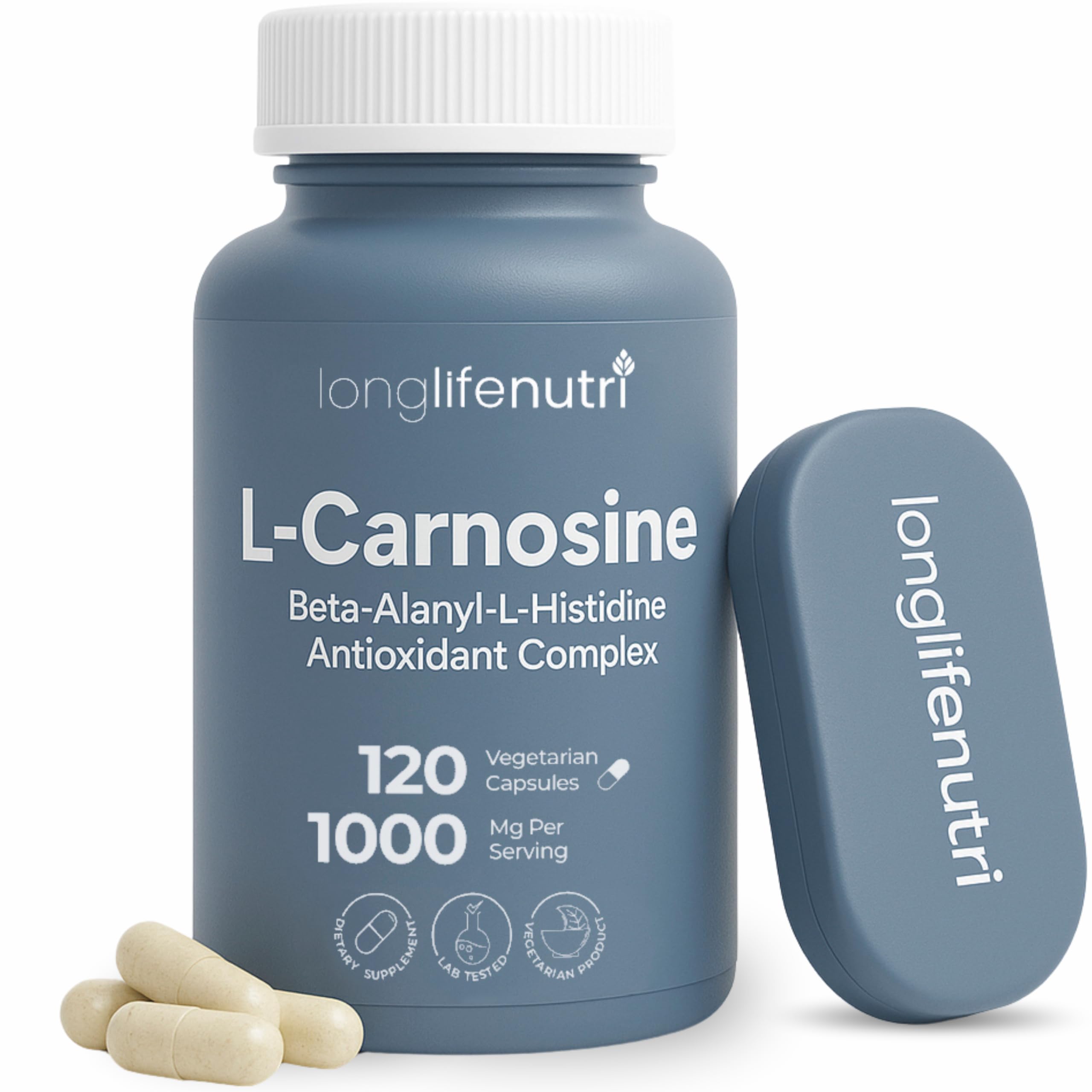 LongLifeNutri L-Carnosine 1000mg bottle